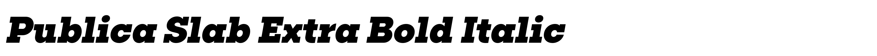 Publica Slab Extra Bold Italic